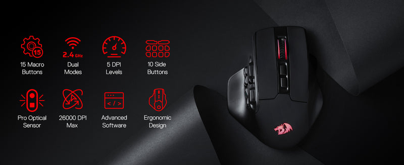 REDRAGON WIRELESS GAMER MOUSE