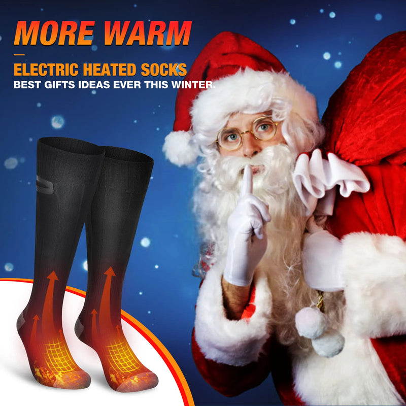 PAIR OF ELECTRIC HEATED SOCKS WITH ADJUSTABLE POWER BANK