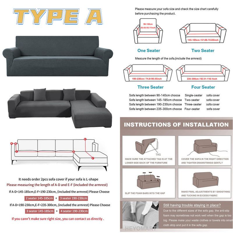 ELASTIC SOFA COVER 1/2/3/4 SEATER