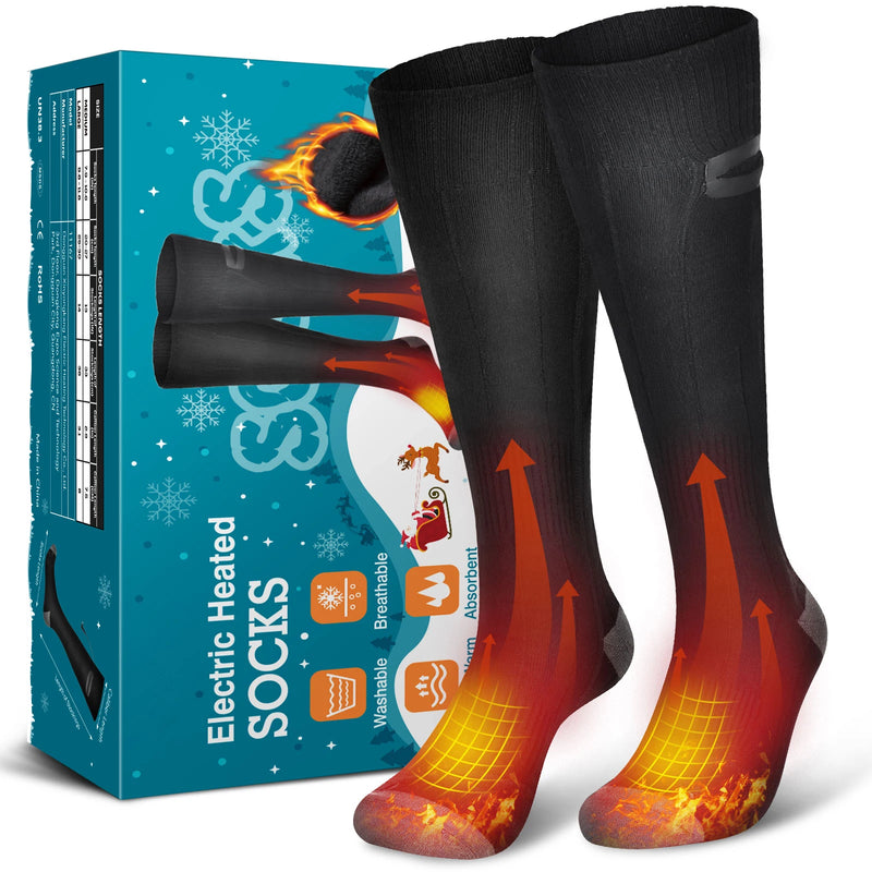 PAIR OF ELECTRIC HEATED SOCKS WITH ADJUSTABLE POWER BANK