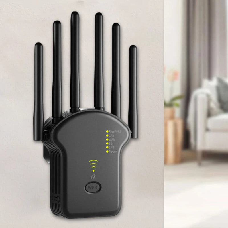 WI-FI REPEATER 1200 MBps DUAL BAND WIRELESS AMPLIFIER 2.4 5GHz