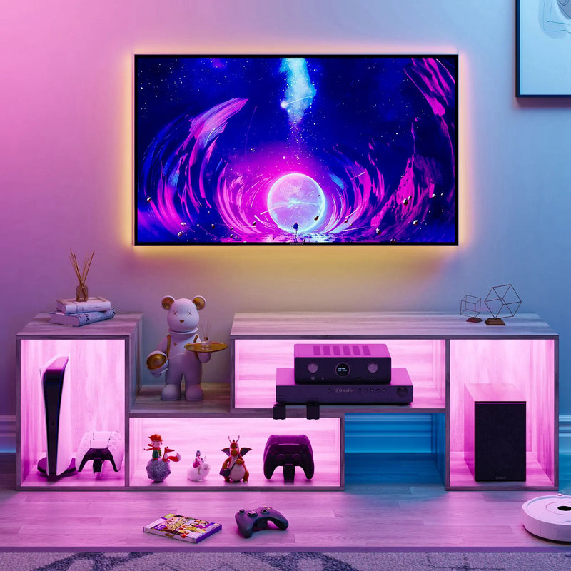 TV STAND WITH LED LIGHTS