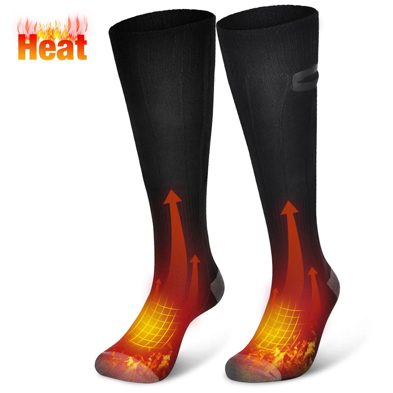 PAIR OF ELECTRIC HEATED SOCKS WITH ADJUSTABLE POWER BANK